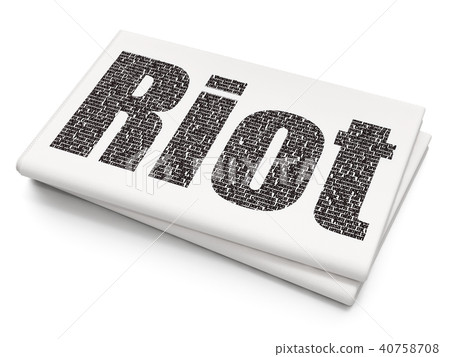 Political concept: Riot on Blank Newspaper background 40758708