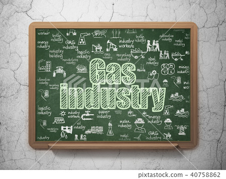 Industry concept: Gas Industry on School board background 40758862