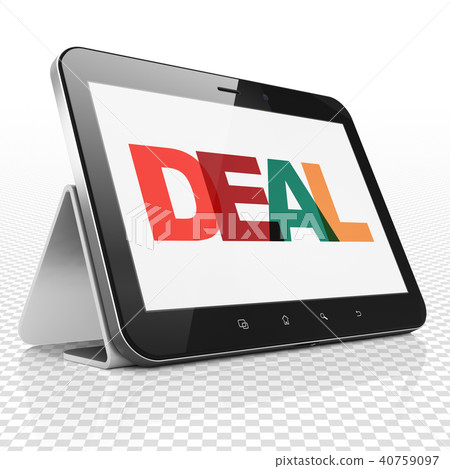 Business concept: Tablet Computer with Deal on display Business concept: Tablet Computer with Deal on display 40759097
