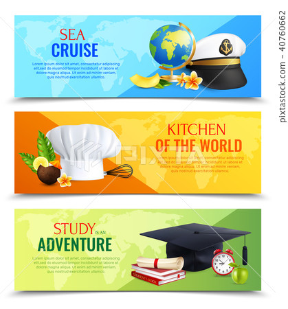 Different Professions Hats Horizontal Banners 40760662