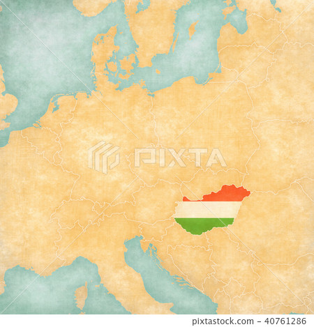 Map of Central Europe - Hungary Map of Central Europe - Hungary 40761286