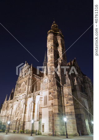 Night Cathedral of St. Elizabeth in Kosice. 40761316