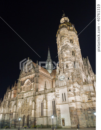 Night Cathedral of St. Elizabeth in Kosice. 40761319