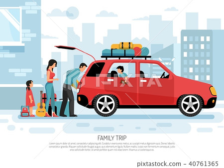 Family Travel Car Poster Family Travel Car Poster 40761365