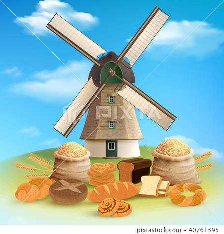 Bread And Mill Background 40761395
