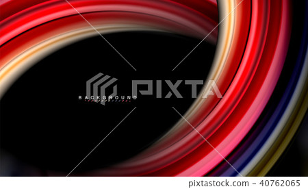 Abstract wave lines fluid rainbow style color stripes on black background Abstract wave lines fluid rainbow style color stripes on black background 40762065