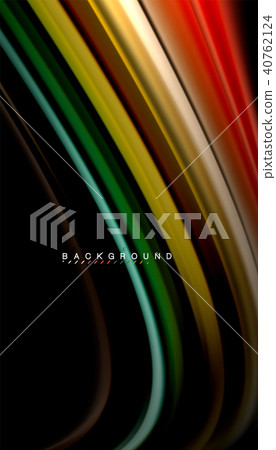 Fluid mixing colors, vector wave abstract background 40762124