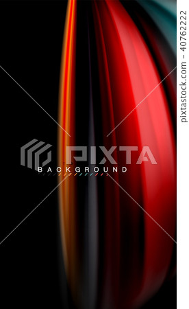 Fluid mixing colors, vector wave abstract background 40762222