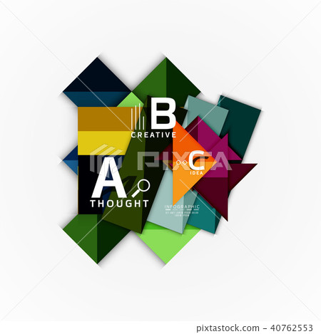 Abstract geometric option infographic banners, a b c steps process Abstract geometric option infographic banners, a b c steps process 40762553