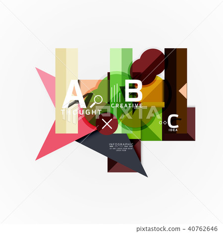 Abstract geometric option infographic banners, a b c steps process Abstract geometric option infographic banners, a b c steps process 40762646