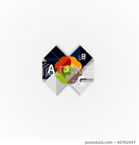 Abstract geometric option infographic banners, a b c steps process Abstract geometric option infographic banners, a b c steps process 40762647