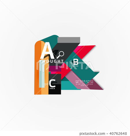 Abstract geometric option infographic banners, a b c steps process Abstract geometric option infographic banners, a b c steps process 40762648