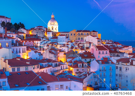 Alfama at night, Lisbon, Portugal 40763468