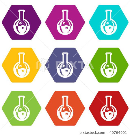 Flask icons set 9 vector 40764901