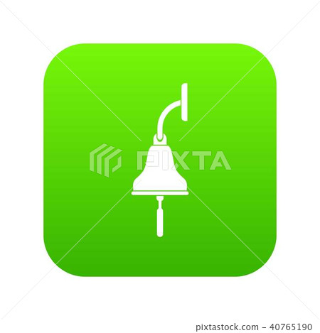 Ship bell icon digital green Ship bell icon digital green 40765190