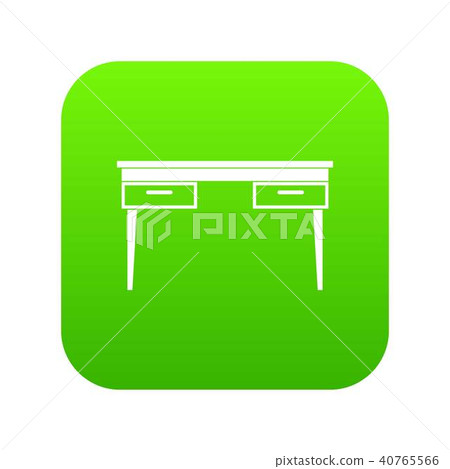 Wooden table icon digital green Wooden table icon digital green 40765566