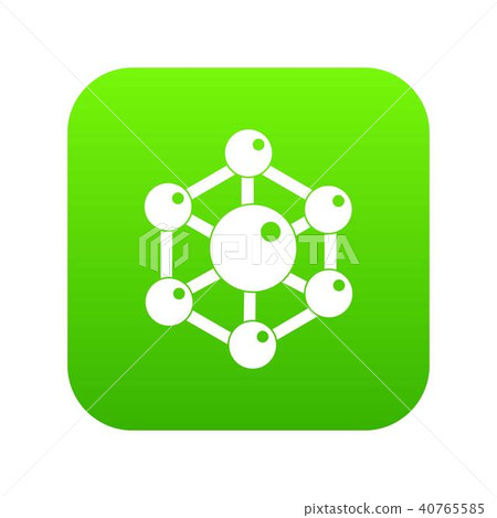 Chemical and physical molecules icon digital green Chemical and physical molecules icon digital green 40765585