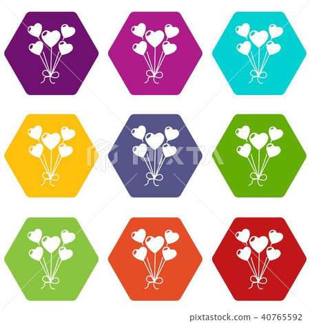 Balloon icons set 9 vector - Stock Illustration [40765592] - PIXTA