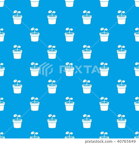 Plant pattern vector seamless blue - Stock Illustration [40765649] - PIXTA