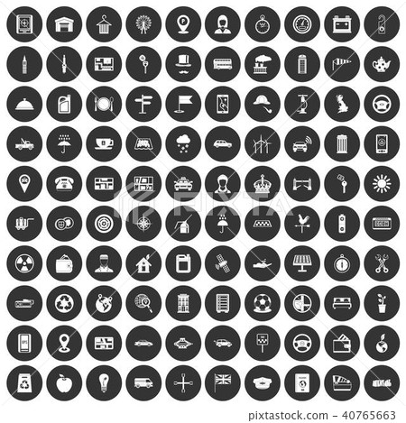 100 taxi icons set black circle 100 taxi icons set black circle 40765663