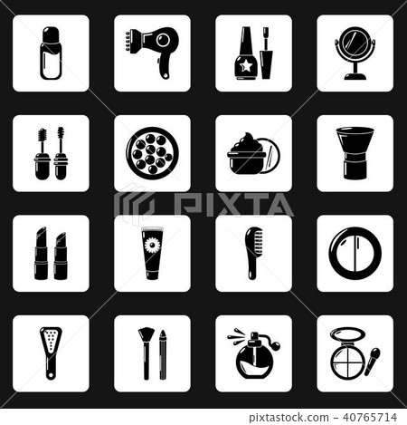 Cosmetics icons set, simple style Cosmetics icons set, simple style 40765714