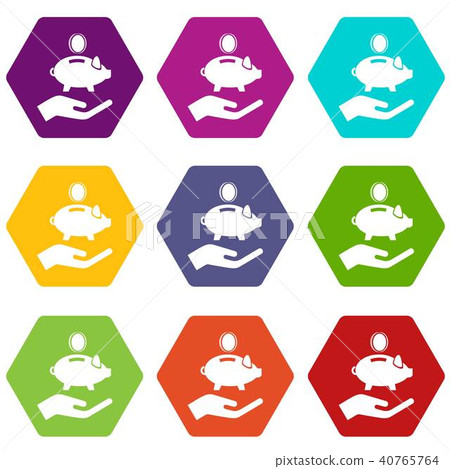 Money protection icons set 9 vector Money protection icons set 9 vector 40765764