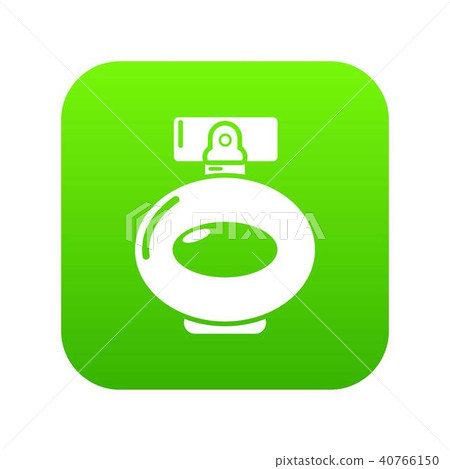 Perfume bottle spray icon green vector Perfume bottle spray icon green vector 40766150
