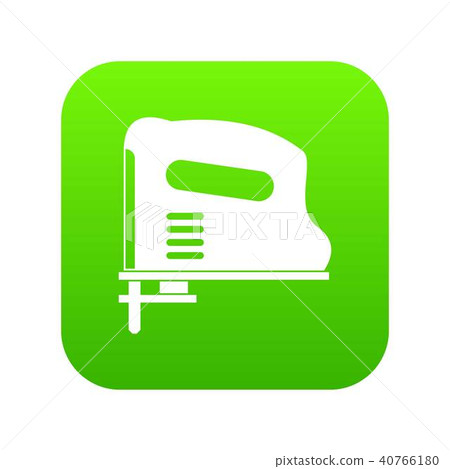 Pneumatic gun icon digital green 40766180
