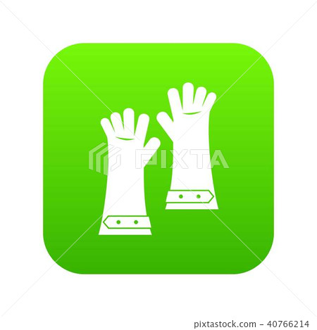 Heat resistant gloves for welding icon digital green Heat resistant gloves for welding icon digital green 40766214
