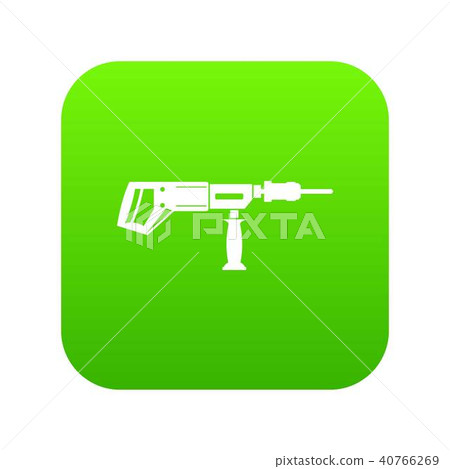 Electric drill, perforator icon digital green 40766269