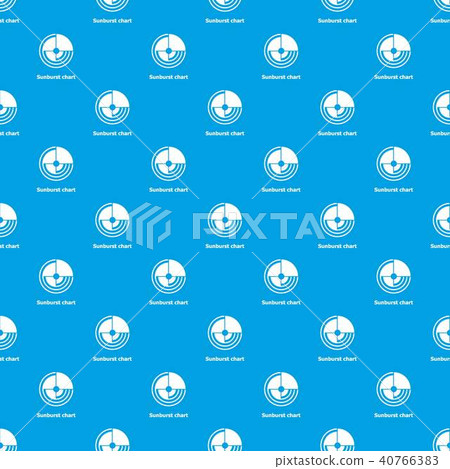 Sunburst chart pattern vector seamless blue 40766383