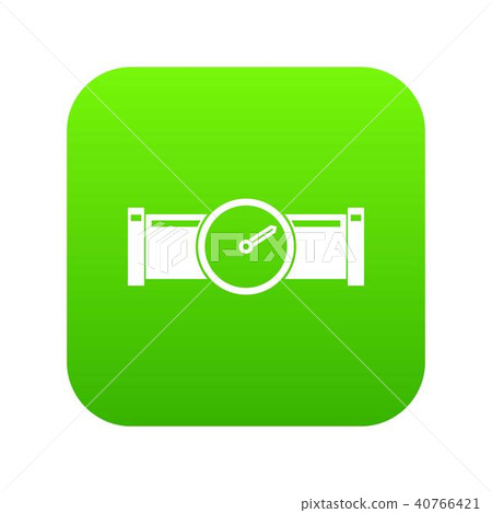 Instrument measures the pressure in the pipe icon digital green Instrument measures the pressure in the pipe icon digital green 40766421
