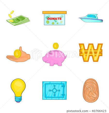 Needful icons set, cartoon style Needful icons set, cartoon style 40766423