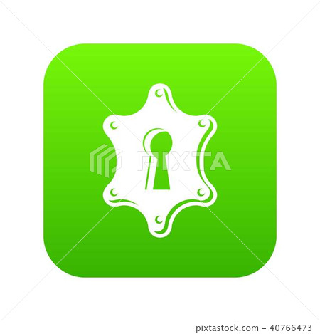 Keyhole icon green vector Keyhole icon green vector 40766473