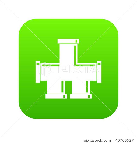 Drain system icon digital green Drain system icon digital green 40766527