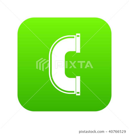 C joint pipe icon digital green C joint pipe icon digital green 40766529