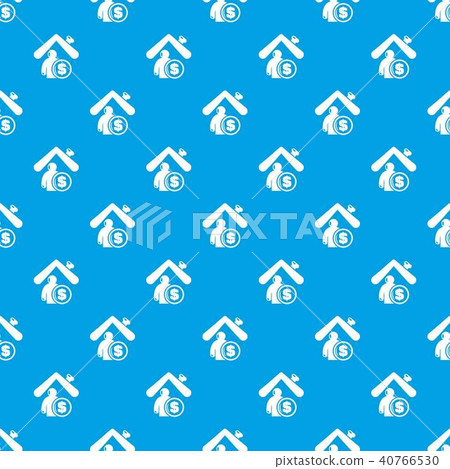 Insurance home pattern vector seamless blue Insurance home pattern vector seamless blue 40766530