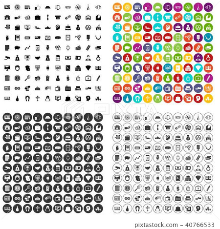 100 cash icons set vector variant 100 cash icons set vector variant 40766533