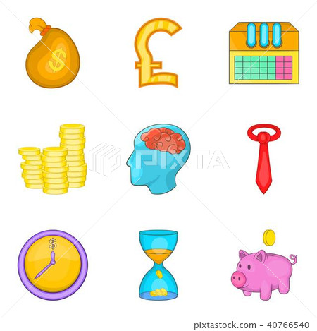 Change purse icons set, cartoon style Change purse icons set, cartoon style 40766540