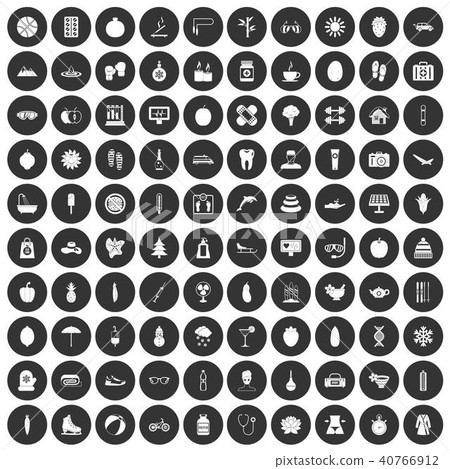 100 women health icons set black circle 100 women health icons set black circle 40766912