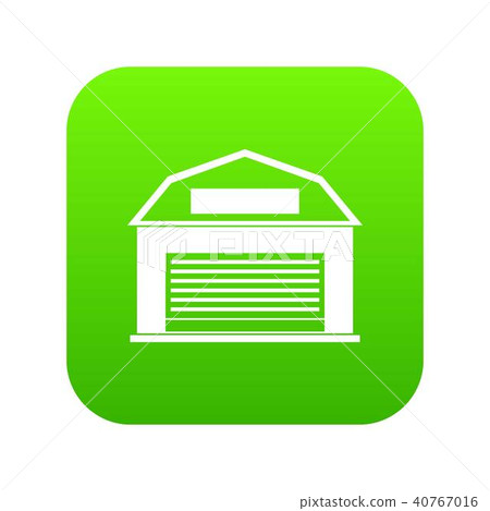 Industrial building icon digital green Industrial building icon digital green 40767016