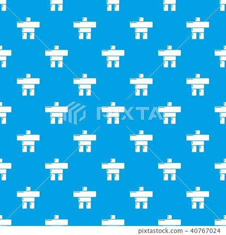 Stone sculpture canada pattern vector seamless blue Stone sculpture canada pattern vector seamless blue 40767024