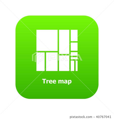 Tree map icon green vector Tree map icon green vector 40767041