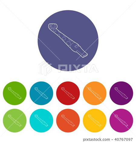 Paper language icons set vector color 40767097