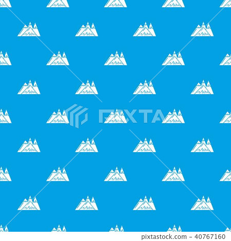Mountains pattern vector seamless blue Mountains pattern vector seamless blue 40767160