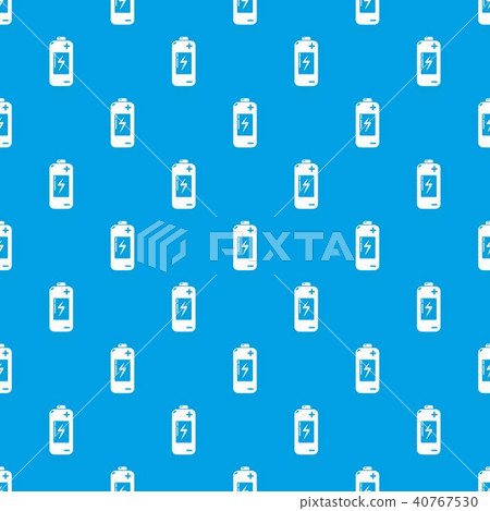 Battery pattern vector seamless blue - Stock Illustration [40767530 ...