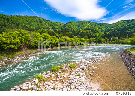 “岐阜縣”Shirakawa-go盆地,淀川 “岐阜縣”Shirakawa-go盆地,淀川 40769315