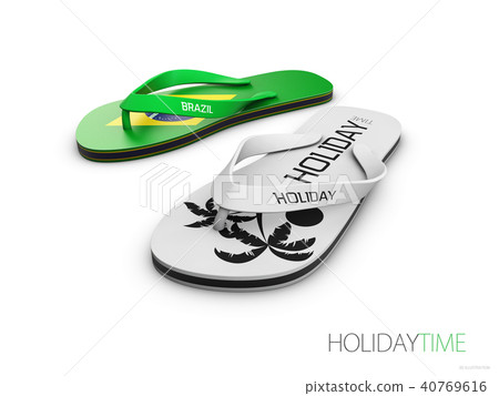 flip flops isolated. concept travel to Brazil 40769616