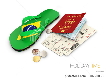 flip flops pass and tickets, travel to Brazil 40770033