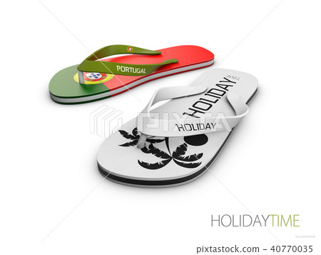 White and Brazil flip flops. travel to Brazil 40770035